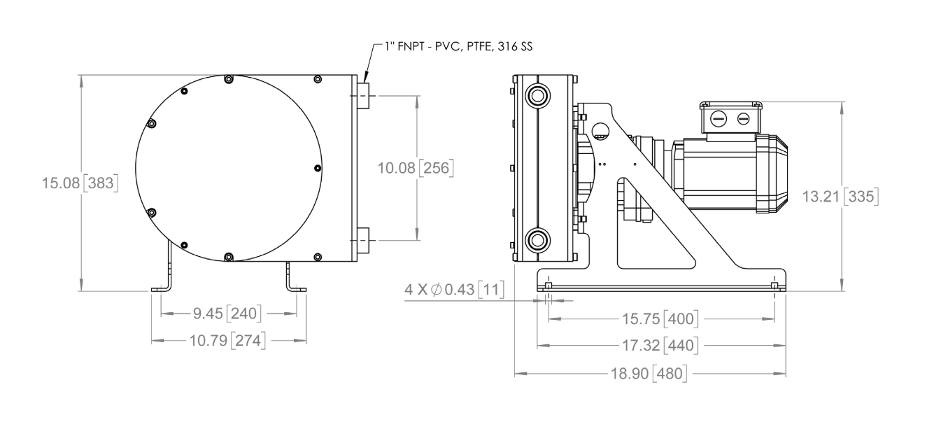 FR25 SPECIFICATIONS AND DIMENSIONS